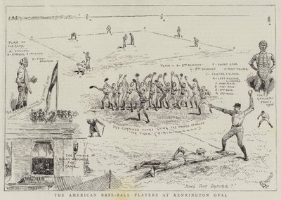 De amerikanske baseballspillere på Kennington Oval af Alfred Chantrey Corbould